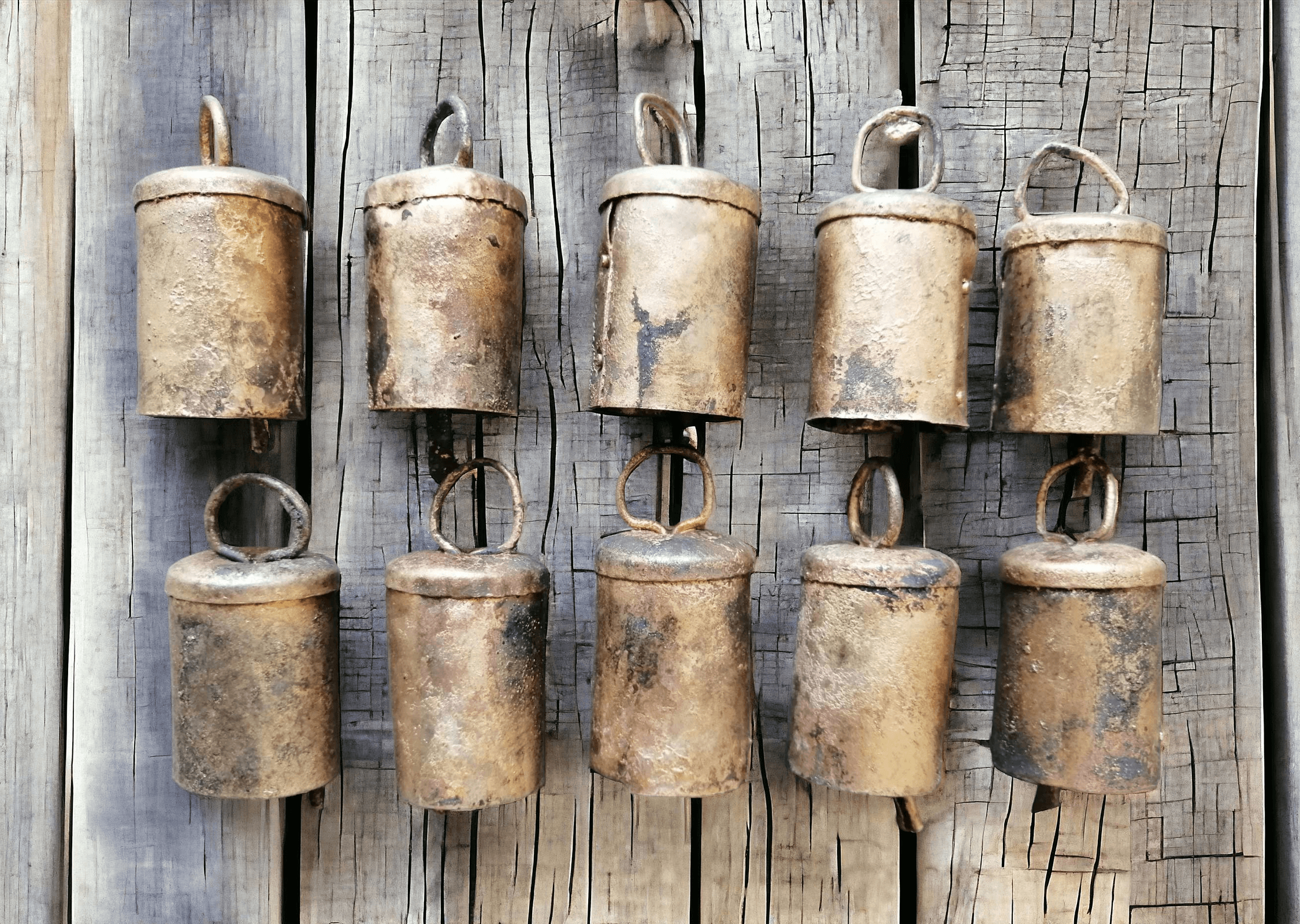 Vintage Cow Bells - Handmade Recycled Iron Tin | 2.5"